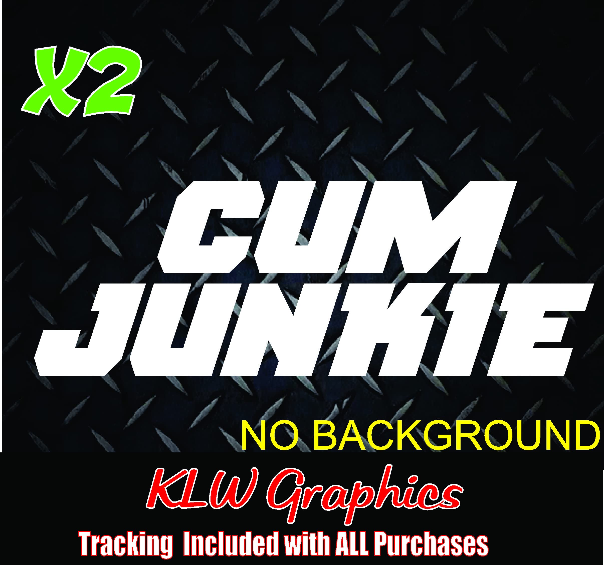 Cum Junkie Small Vinyl Decal - Funny Rude Humor Bumper Sticker for Car Windows, MILF-Themed, 6.6 Inches - Perfect for Cars, Trucks, Laptops, and Personal Belongings
