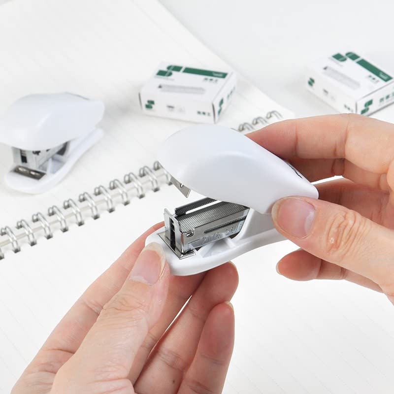 Mini Stapler with 640 Standard Staples - 25 Sheet Capacity Compact Office & School Desktop Stapler - Portable Travel Size for Home, Work & Study - Easy to Carry & Store (Black)