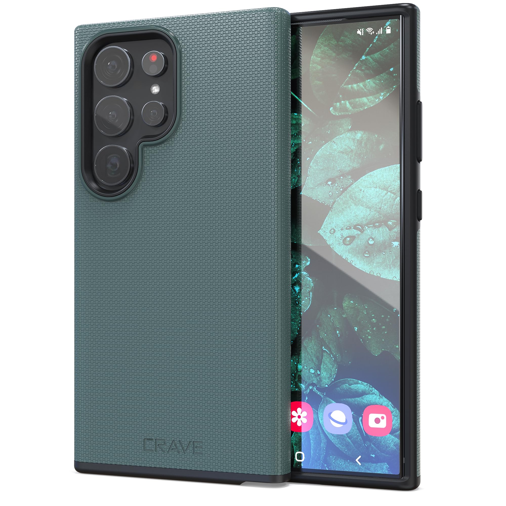 Shockproof Dual Layer Samsung Galaxy S24 Ultra Case - Crave Dual Guard Protective Phone Cover (Forest Green) | Perfect for Outdoor Activities, Travel & Daily Use