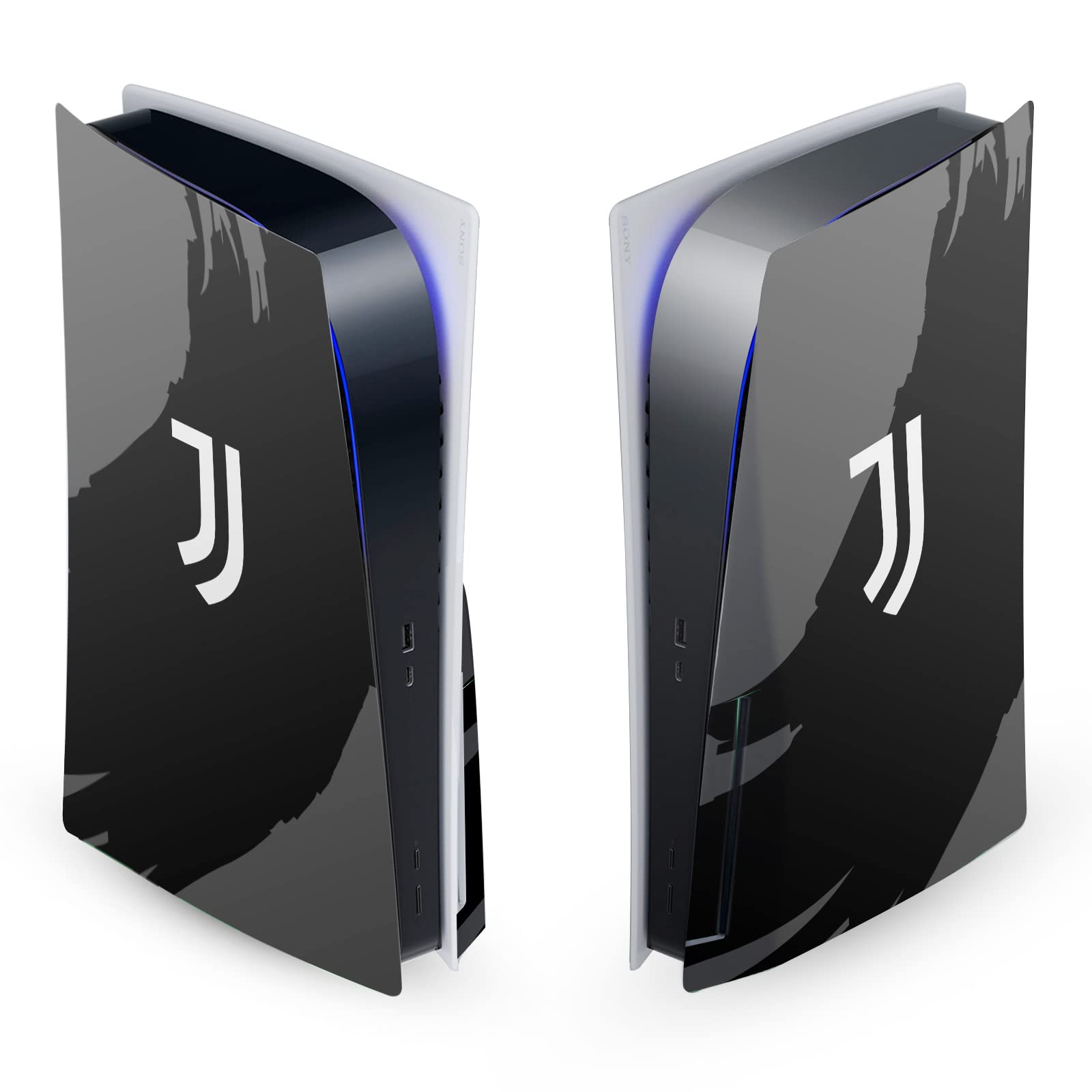 Officially Licensed Juventus FC Matte Vinyl Skin for PS5 Disc Edition - Gaming Decal Cover with Sweep Stroke Art Design | Perfect for PlayStation 5 Console Protection & Customization | Great Gift for Soccer Fans & Gamers