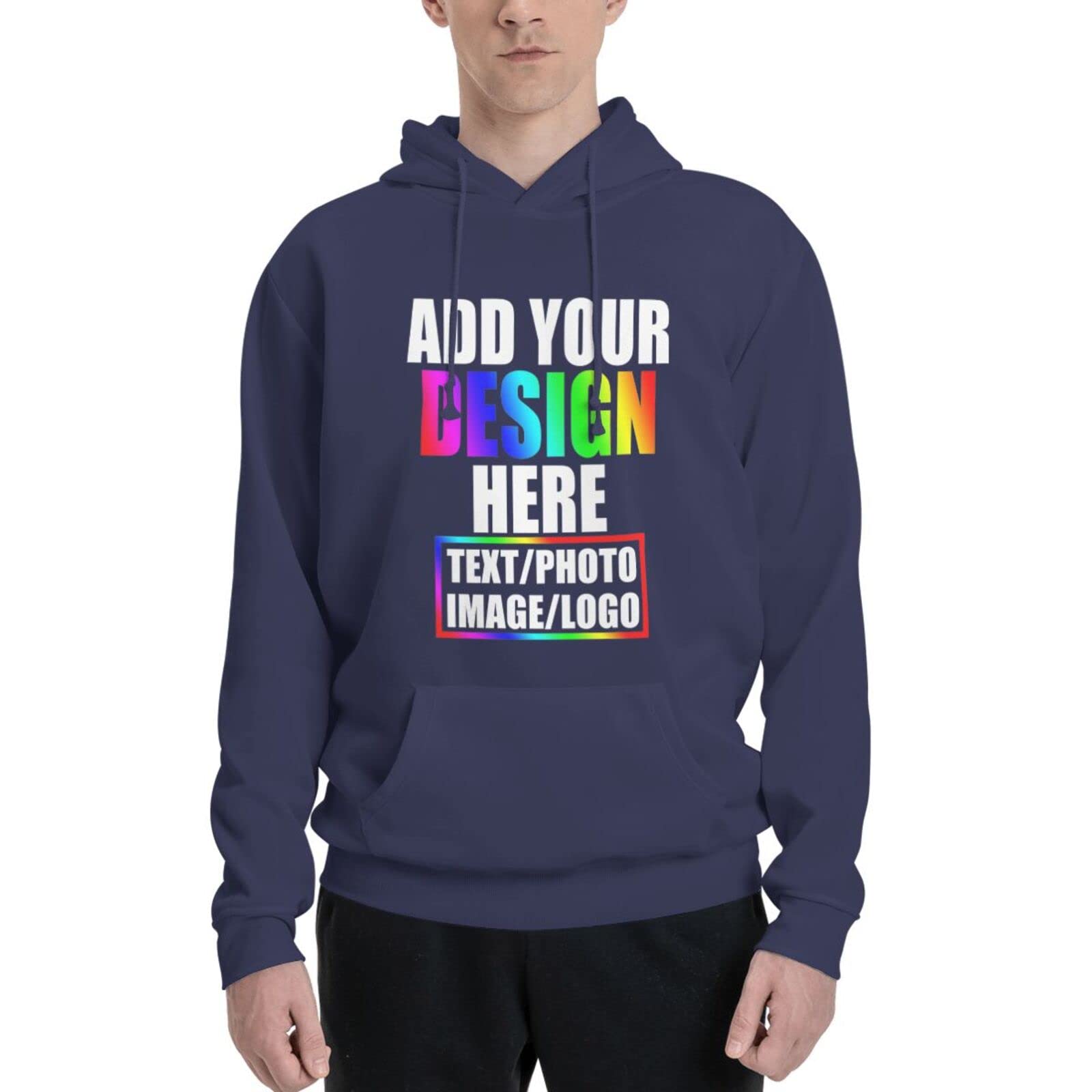 Custom Printed Hoodies for Men - Personalized Text & Image Hooded Sweatshirts - Perfect for Gifts, Team Events & Streetwear Fashion