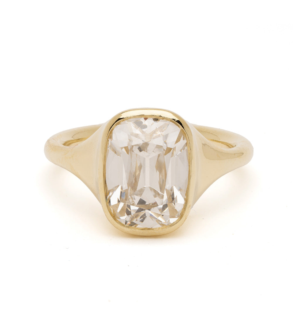 Isolde Vintage Old Mine Cushion Cut Diamond Engagement Ring - 14K White Gold Wedding Band for Her, Perfect Proposal Gift & Anniversary Jewelry