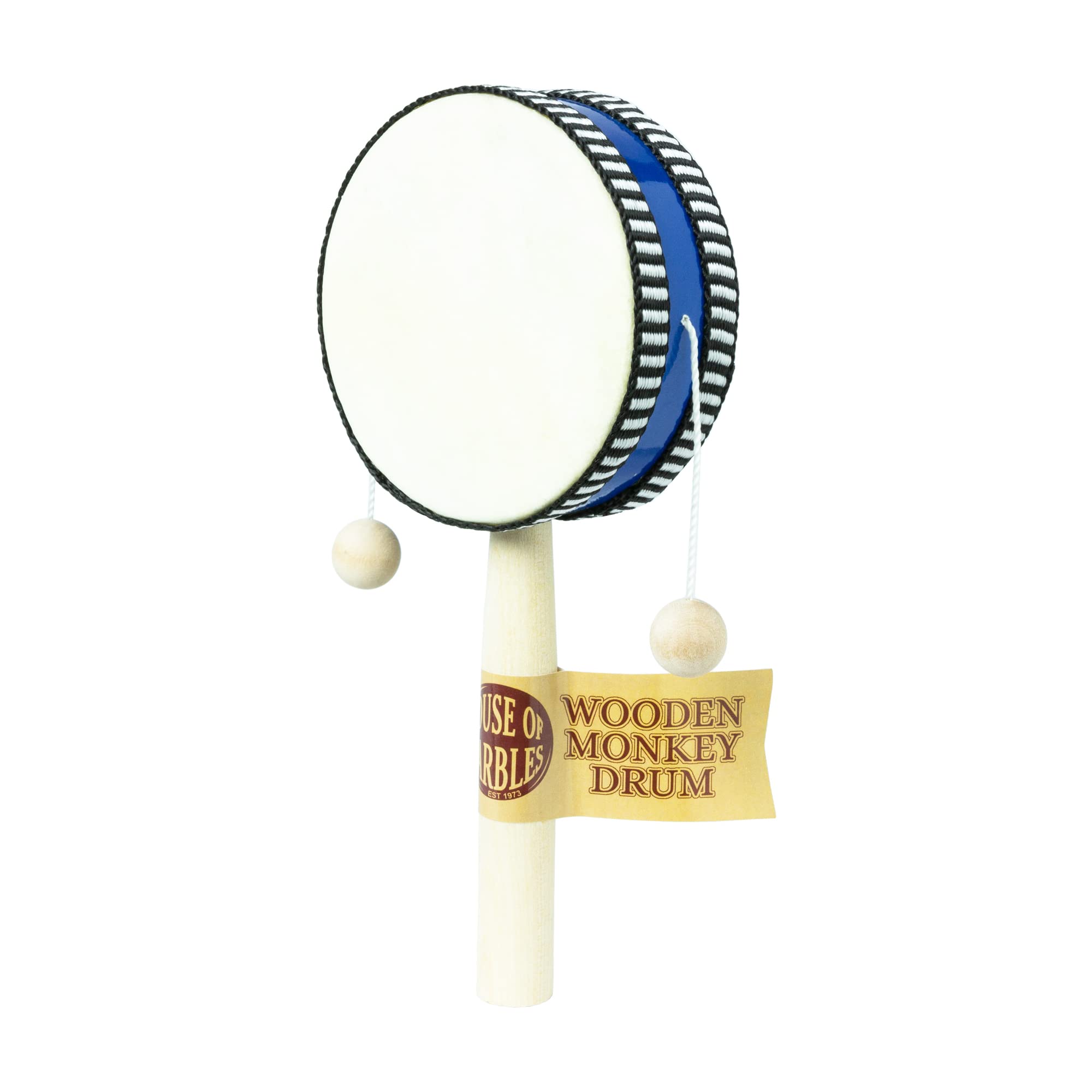 House of Marbles Monkey Drum - Wooden Musical Toy for Kids, Handmade Percussion Instrument - Perfect for Early Learning, Sensory Play & Music Exploration