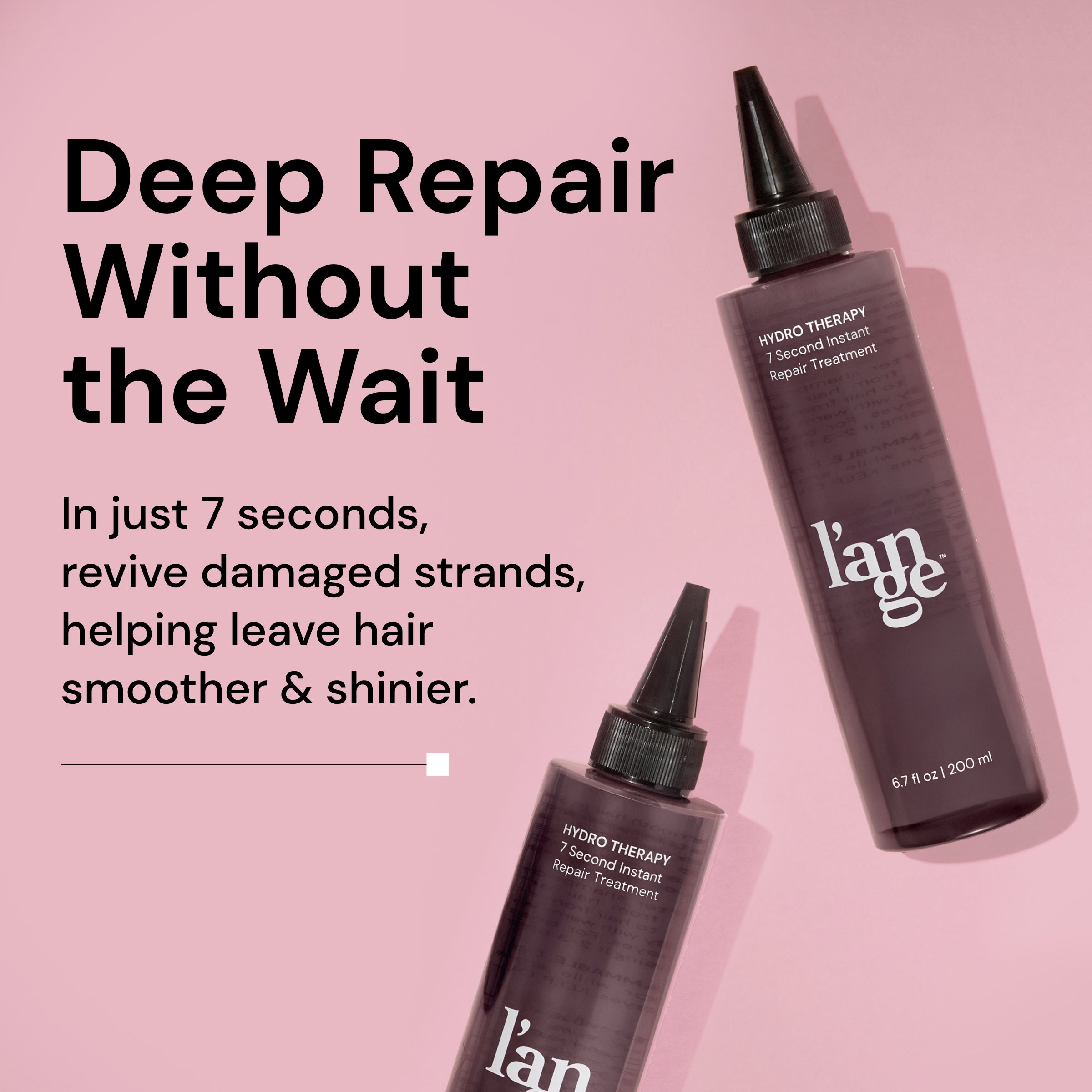Hydro Therapy 7 Second Instant Repair Hair Treatment - Deep Conditioning for Damaged Hair - Quick Fix for Dry, Frizzy & Color-Treated Hair - Salon Quality at Home