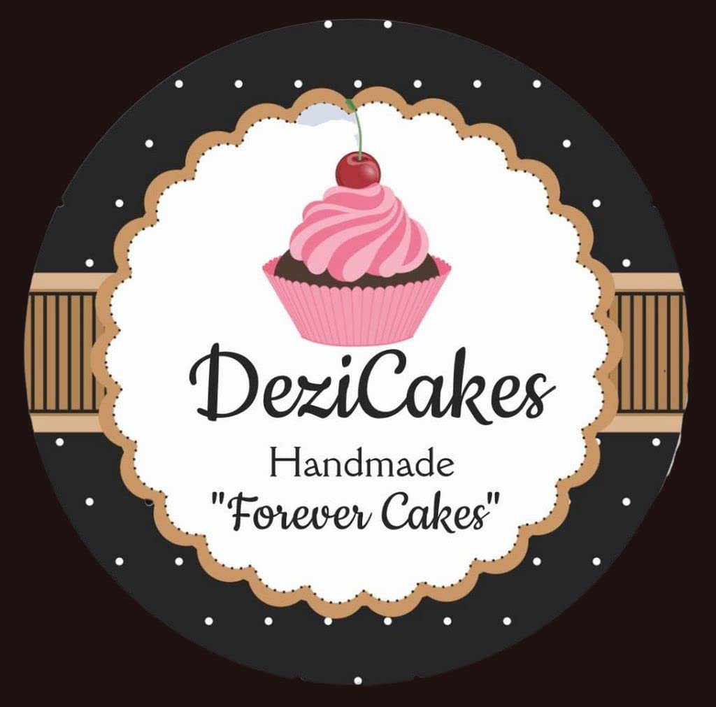 Artificial Mini Blue Rosette Cake - Fake Cake Decor for Display, Home & Kitchen - Faux Dessert Display on Cake Plate | Perfect for Wedding Centerpieces, Party Decor & Bakery Showcase
