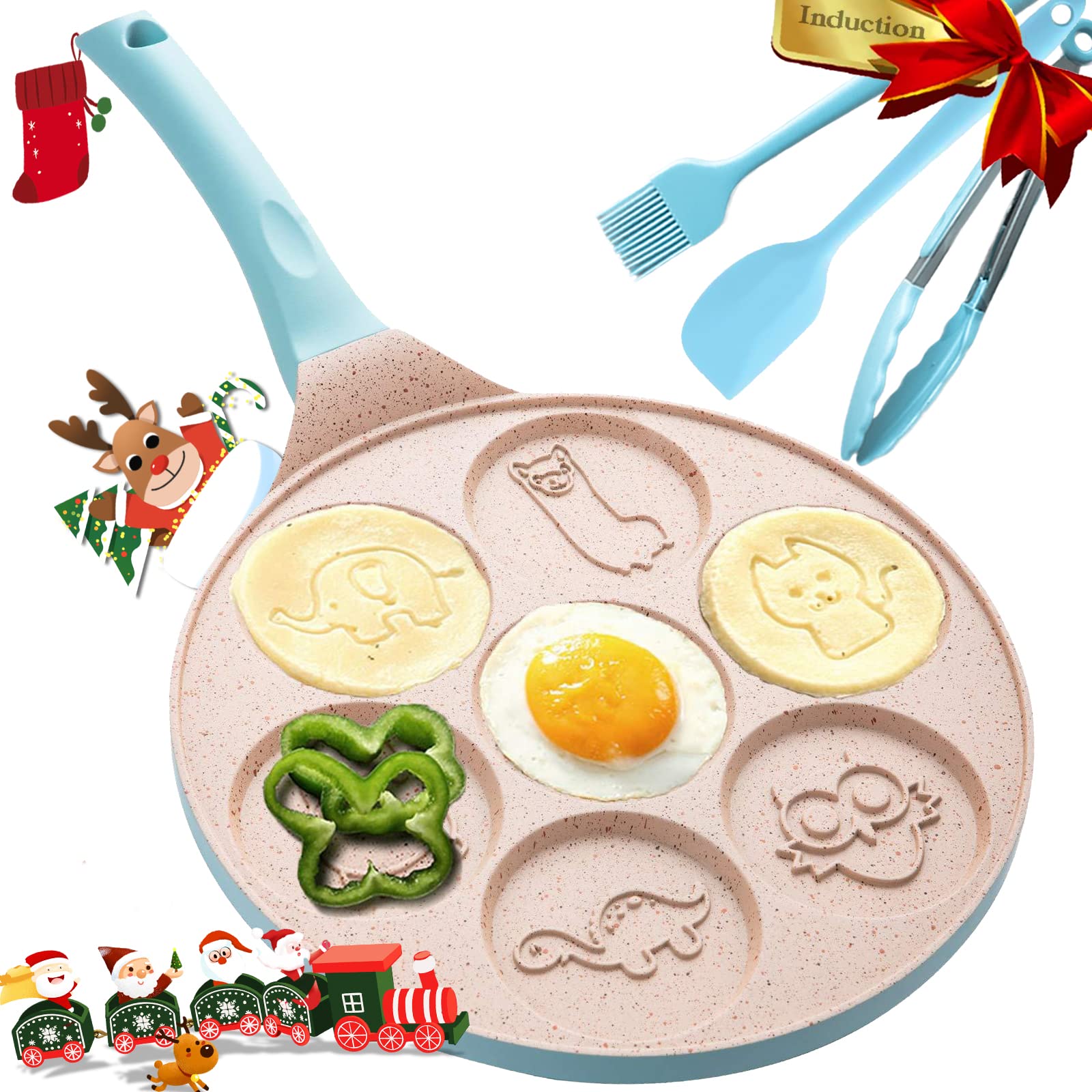 Nonstick 7-Cup Egg Cooker & Waffle Maker - Perfect for Breakfast Omelets, Pancakes & Kids' Meals - Ideal for Family Breakfasts, Quick Meals & Kids' Cooking Activities