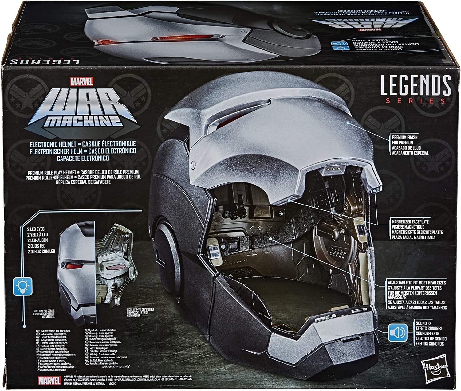 Marvel Legends Series War Machine Electronic Helmet - Collectible Iron Man Replica for Cosplay & Display - Perfect for Marvel Fans, Gift Ideas & Comic Con Events