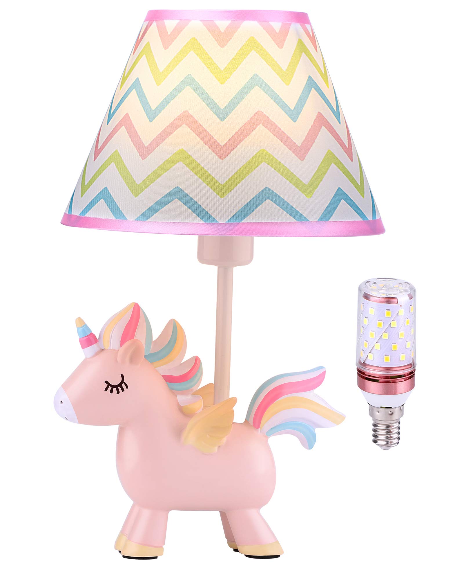 Cute Unicorn Night Light for Kids - LED Bedside Table Lamp with Shade, Perfect Unicorn Gift for Girls' Bedroom Decor, Nursery, Desk, Dresser & Nightstand - Create a Magical Sleep Environment for Toddlers & Children