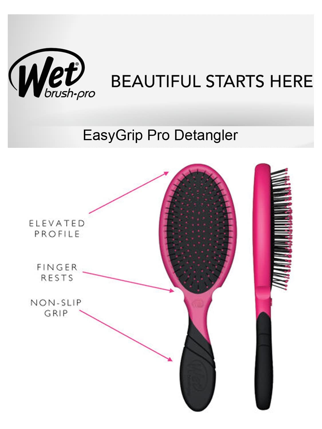Wet Brush Pro Detangler Hair Brush - Deco Dance & Deco Daisy Design - Perfect for Detangling Wet or Dry Hair, Styling, and Salon Use