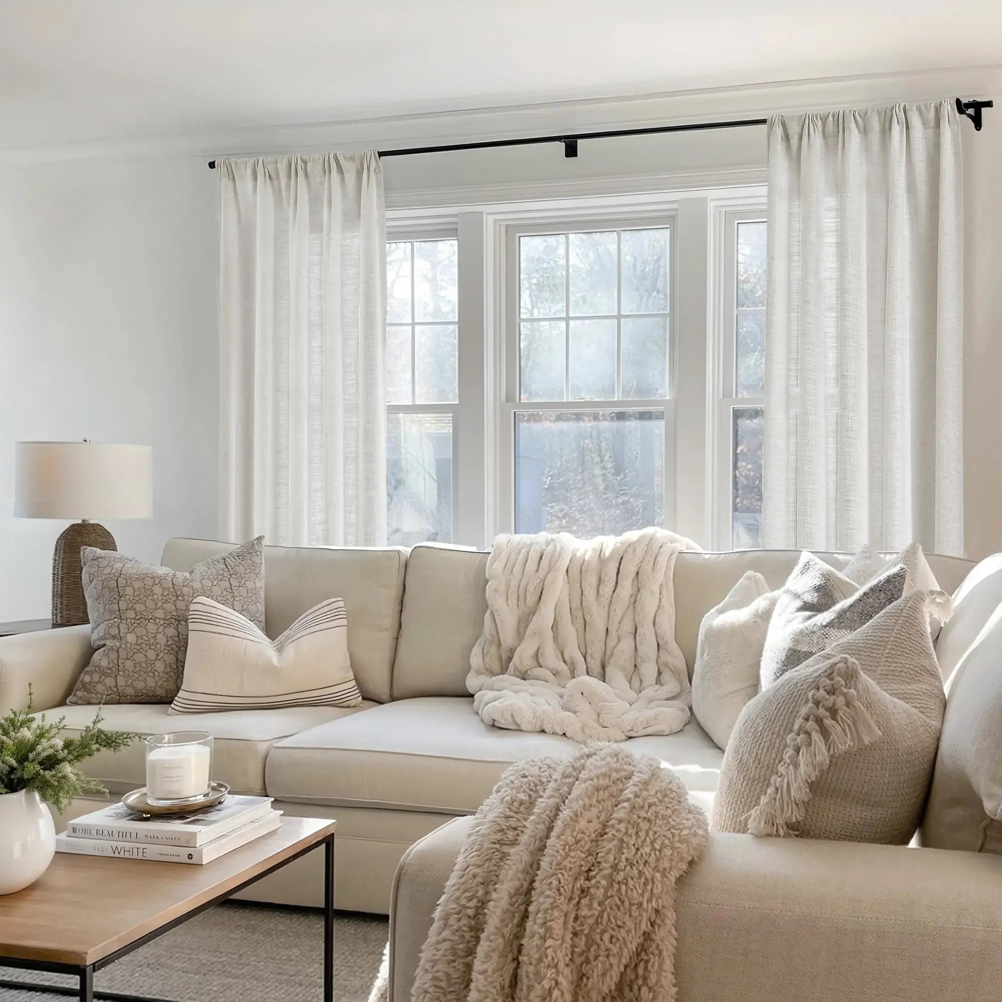 Custom Rod Pocket Curtains for Windows - Blackout & Light Filtering Panels - Home & Bedroom Decor - Ready to Hang Curtain Drapes for Living Room, Nursery & Office