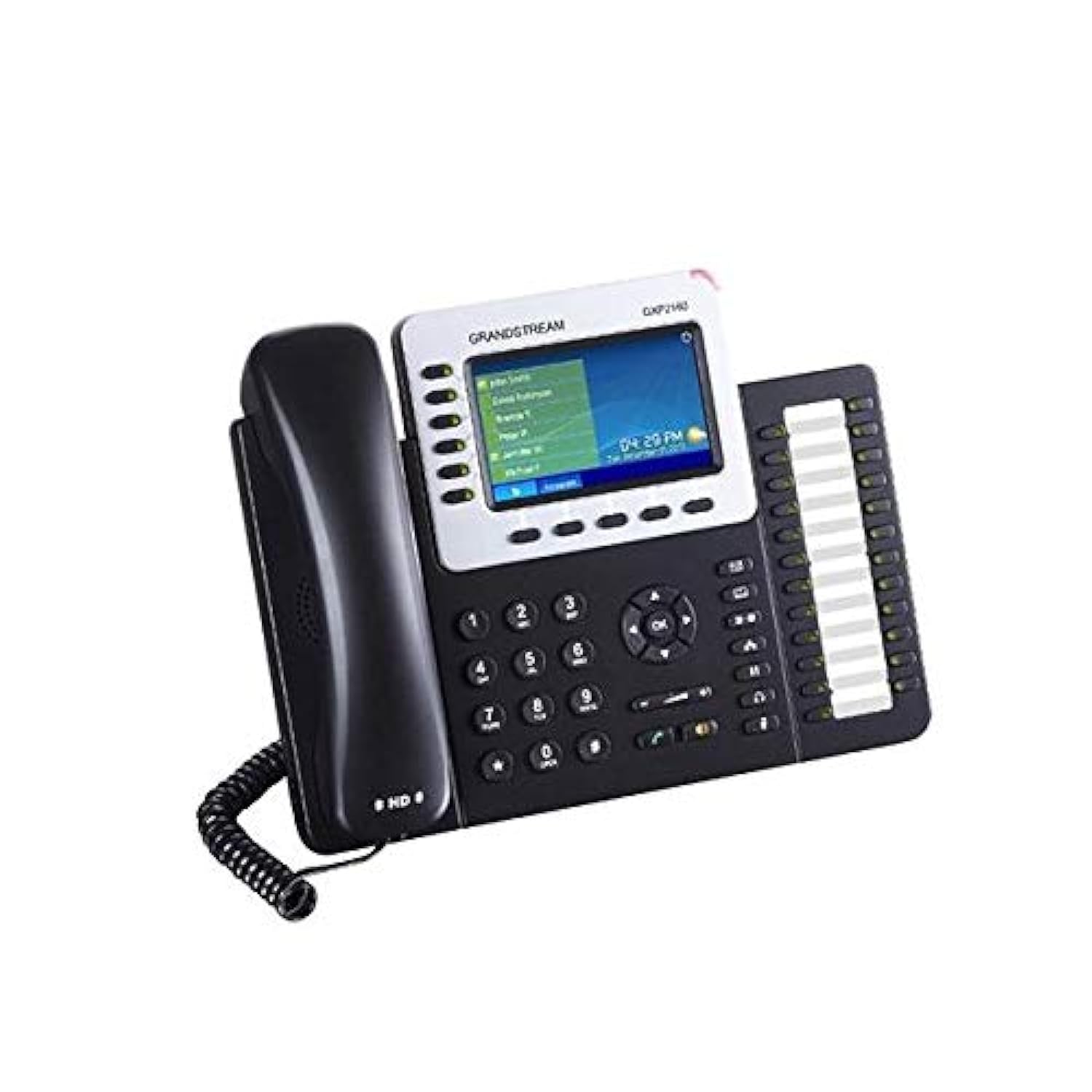 Grandstream GXP2160 6-Line HD Enterprise IP Phone with PoE & Color LCD - 6 Lines for Business VoIP Communication - Perfect for Office, Call Center & Remote Work