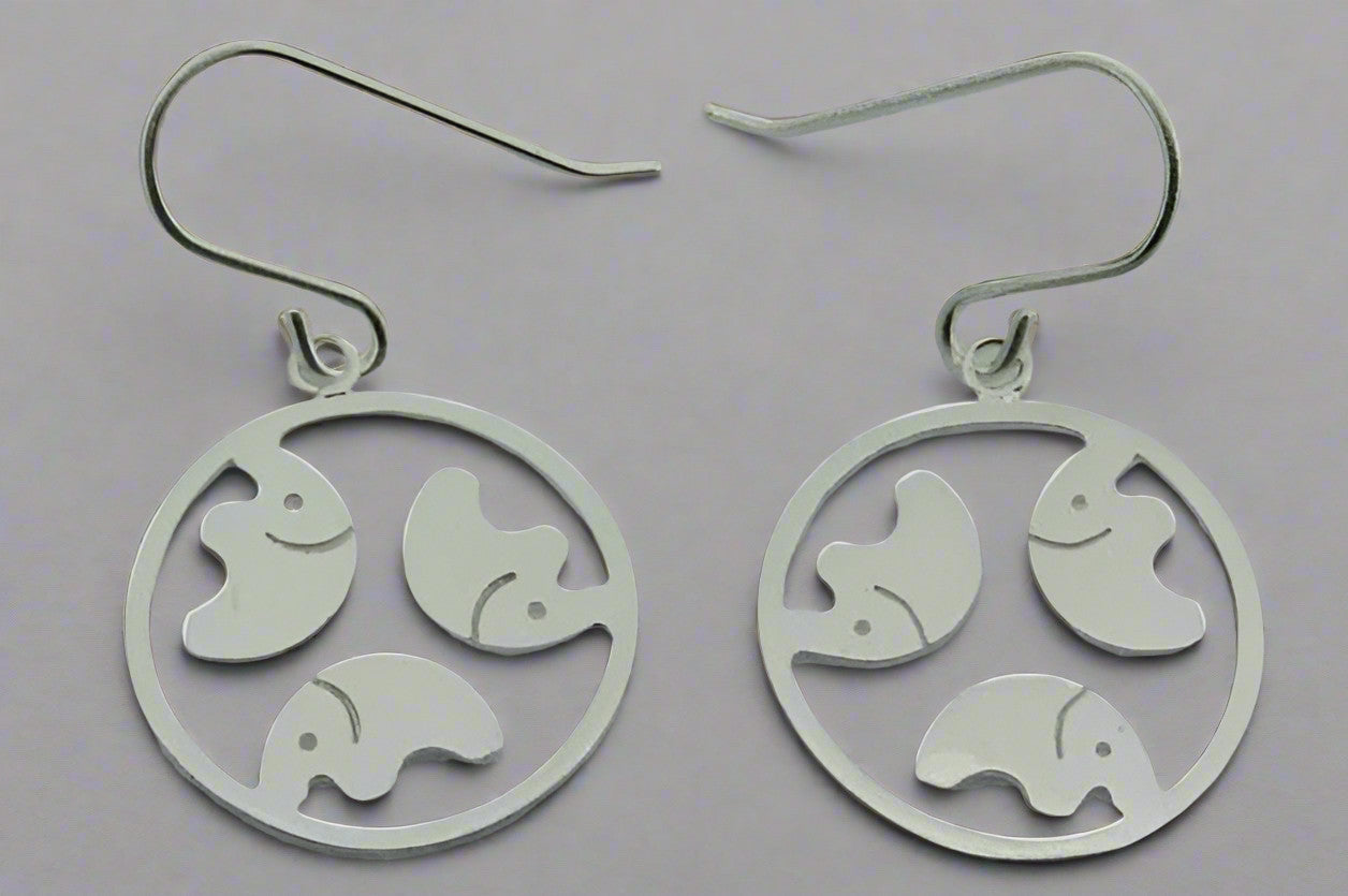 Moonlight Elephant Earrings - Sterling Silver Dangle Earrings for Women - Perfect for Boho, Festival & Everyday Wear