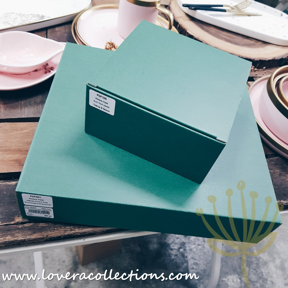 Awasaka Japan Green & Blue Daisy Tea & Dinnerware Set - Elegant Japanese Ceramic Tableware for Tea Time & Dining - Perfect for Home, Restaurants & Gifts