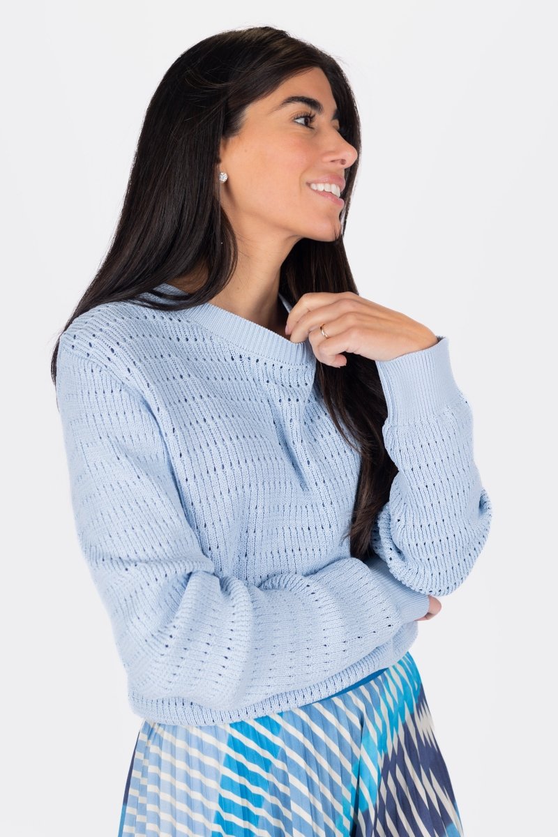 PAIGE TOP Women's Casual Blouse in Powder Blue | Soft & Comfortable Shirt for Everyday Wear | Perfect for Office, Outings & Date Nights