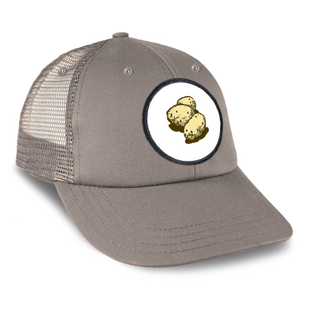Speedy Pros Patch Hat - Trucker Baseball Cap with Potatoes, Fruits & Vegetables Design - Perfect for Food & Beverage Industry Workers, Farmers, and Outdoor Enthusiasts