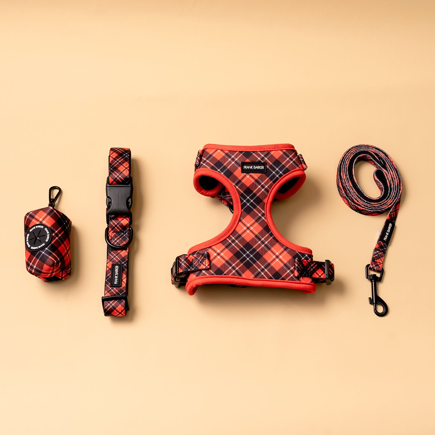 Frank Barker Tartan Poop Bags for Dogs - Biodegradable Waste Bags for Pet Cleanup, Walking, and Outdoor Adventures