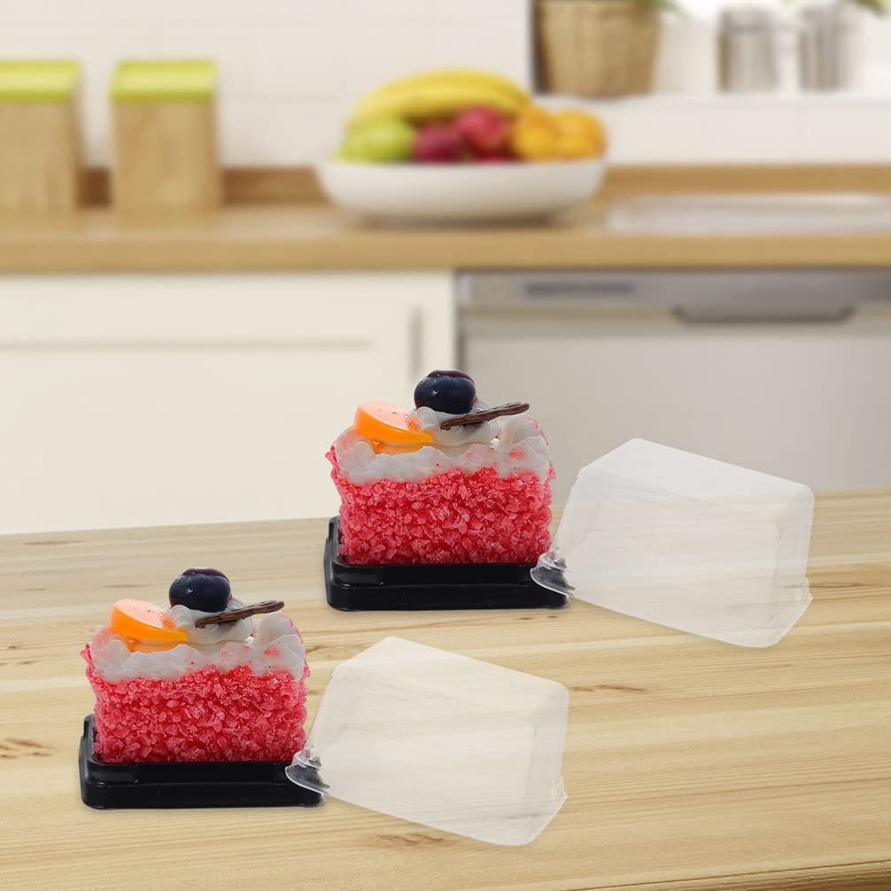 50-Pack Clear Square Cake Boxes with Lids - Premium Mooncake, Egg Yolk Puff & Muffin Storage Containers - Perfect for Home Baking, Party Desserts & Gift Packaging