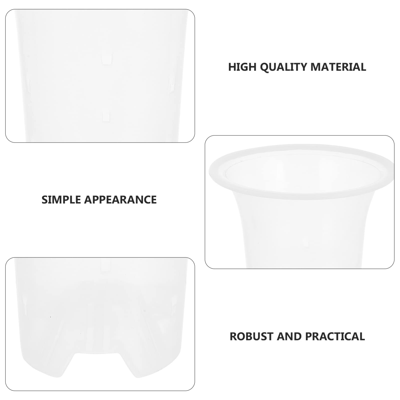 5-Pack Clear Orchid Pots with Multiple Drainage Holes - 9 Inch Plastic Planters for Indoor/Outdoor Flowers, Succulents & Home Decor - Perfect for Windowsills, Balconies & Garden Displays