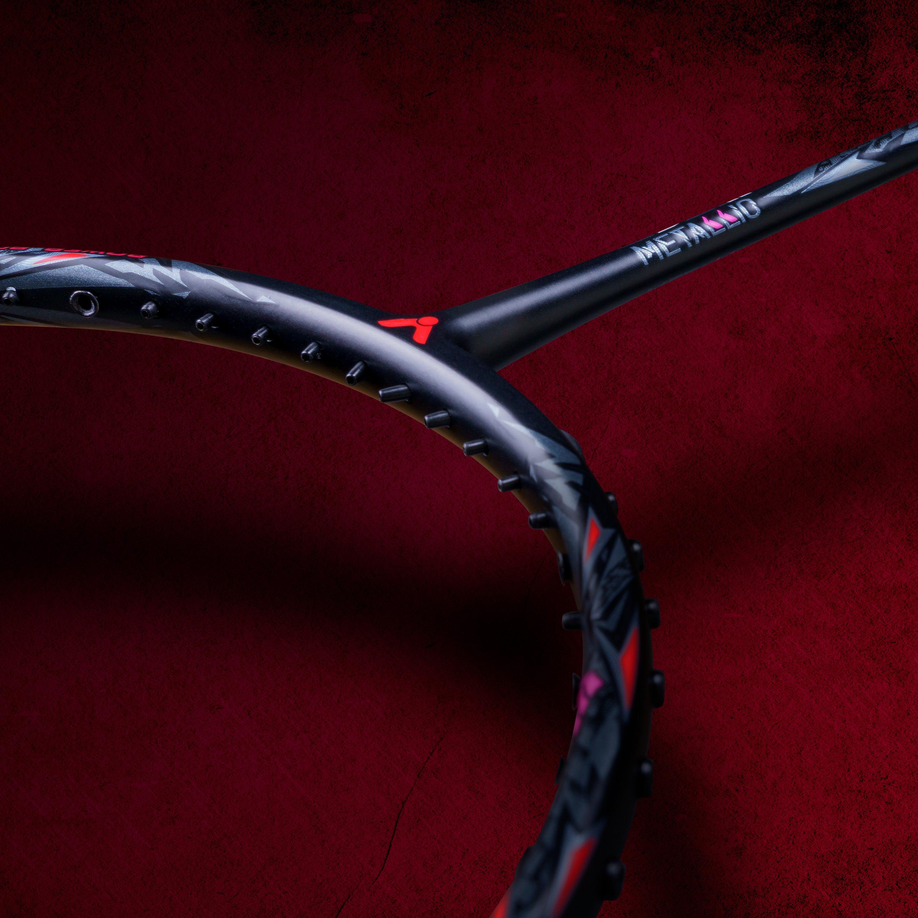 Victor Thruster Ryuga Metallic Unstrung Badminton Racket - Black | Professional Tournament Grade Shuttlecock Racket for Competitive Play & Training