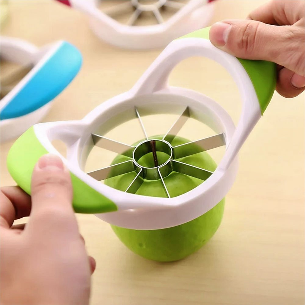 Premium Apple Slicer Corer - Stainless Steel Fruit Cutter for Perfect Apple Wedges - Kitchen Gadget for Snacks, Salads & Pie Baking (Emilio Brand)