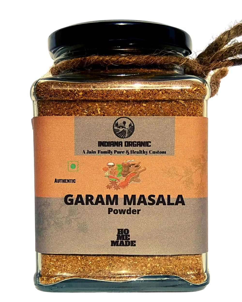 Organic Garam Masala Powder 150g - Authentic Indiana Spice Blend | No Red Chili, No Onion & Garlic | Perfect for Indian Curry, Biryani & Masala Chai