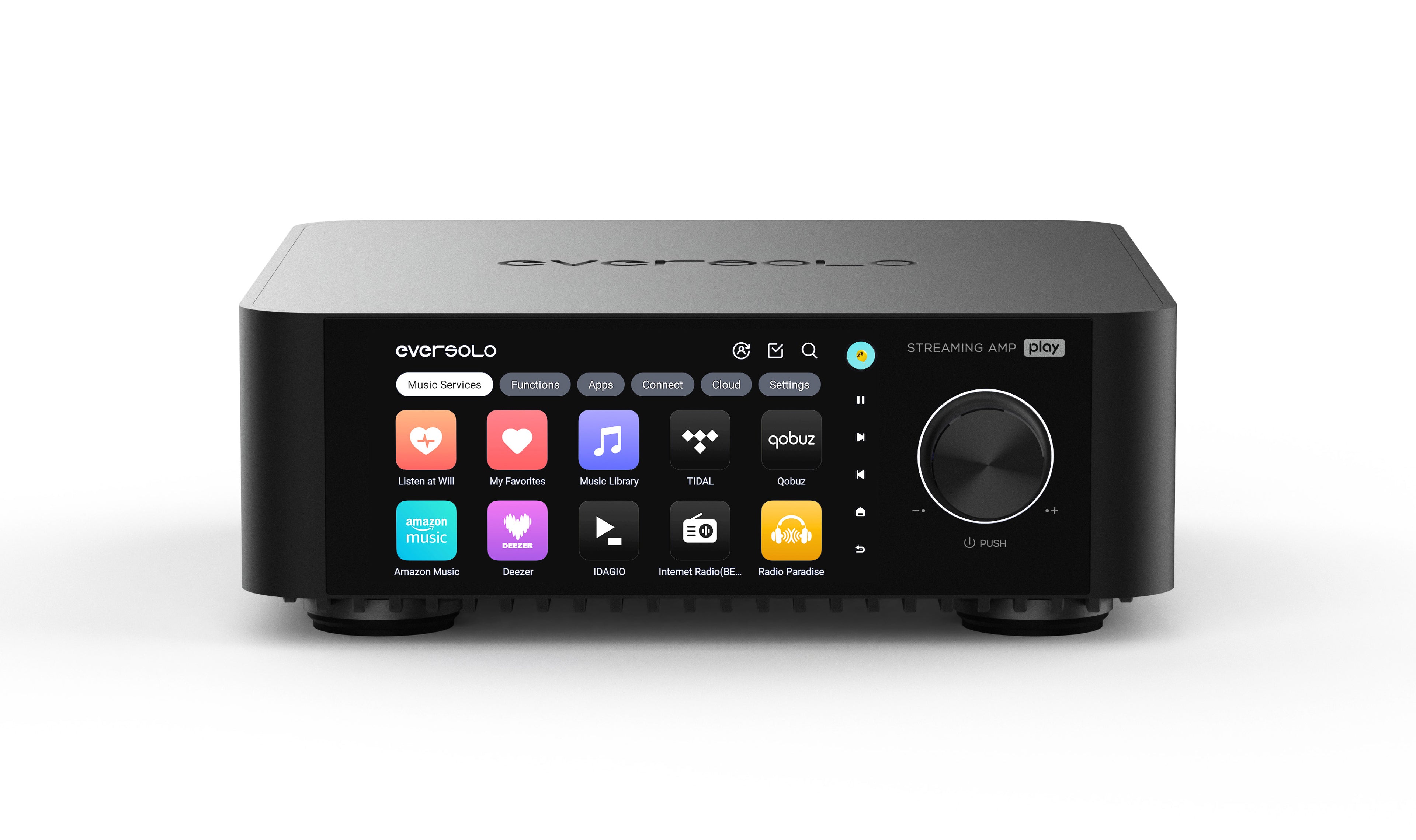 Eversolo Play Streaming Amplifier - High-Fidelity Audio Streaming Device for Home Theater & Music Enthusiasts | Perfect for Living Room, Bedroom & Office Use