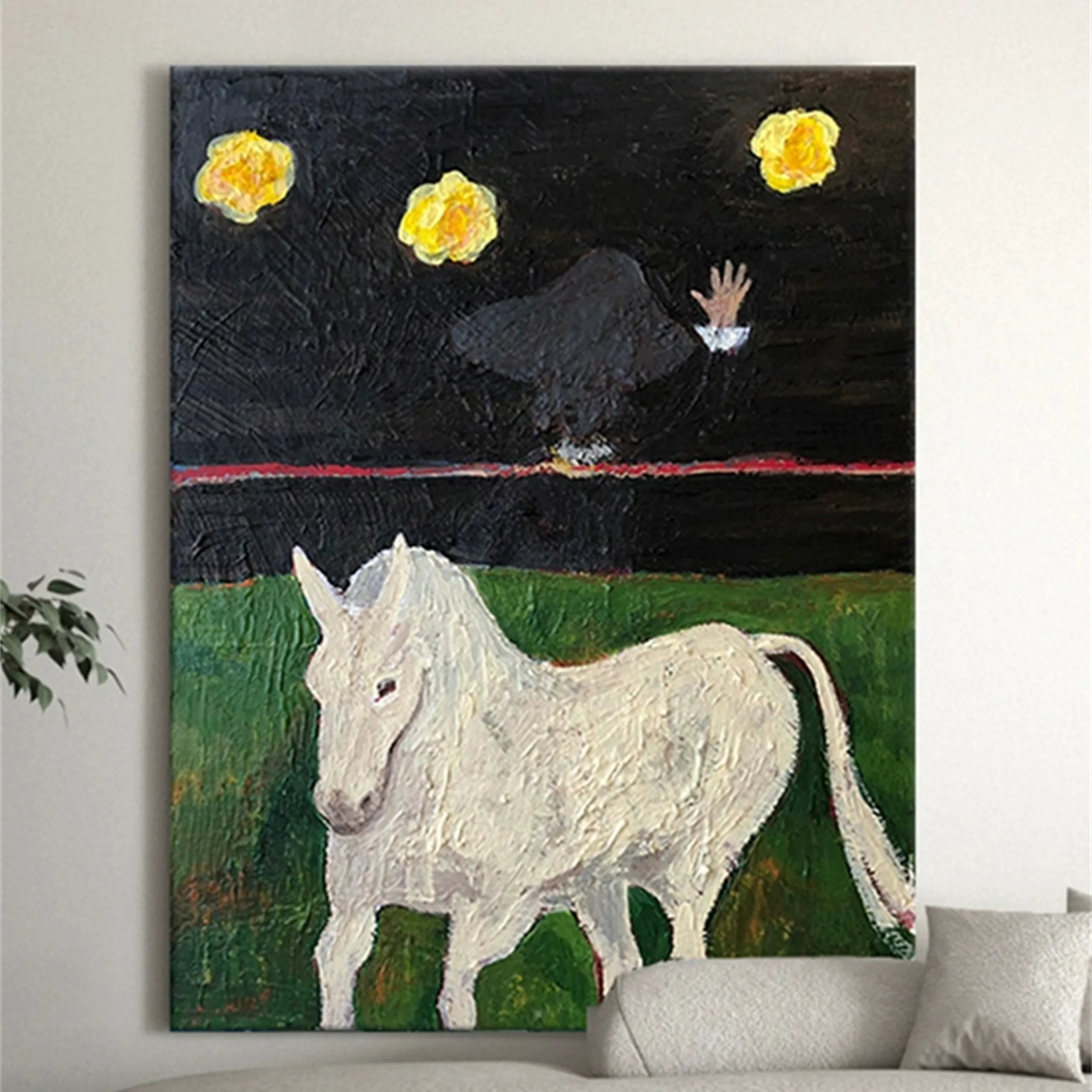 Animal Art Painting #AP010 - Handmade Canvas Wall Decor for Living Room, Bedroom & Office | Unique Wildlife Artwork for Home & Office Decor