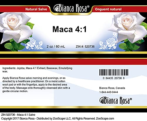 Organic Maca Root Extract 4:1 Salve (2 oz) - Natural Energy Booster & Stress Relief for Men & Women - Perfect for Workouts, Focus & Daily Wellness