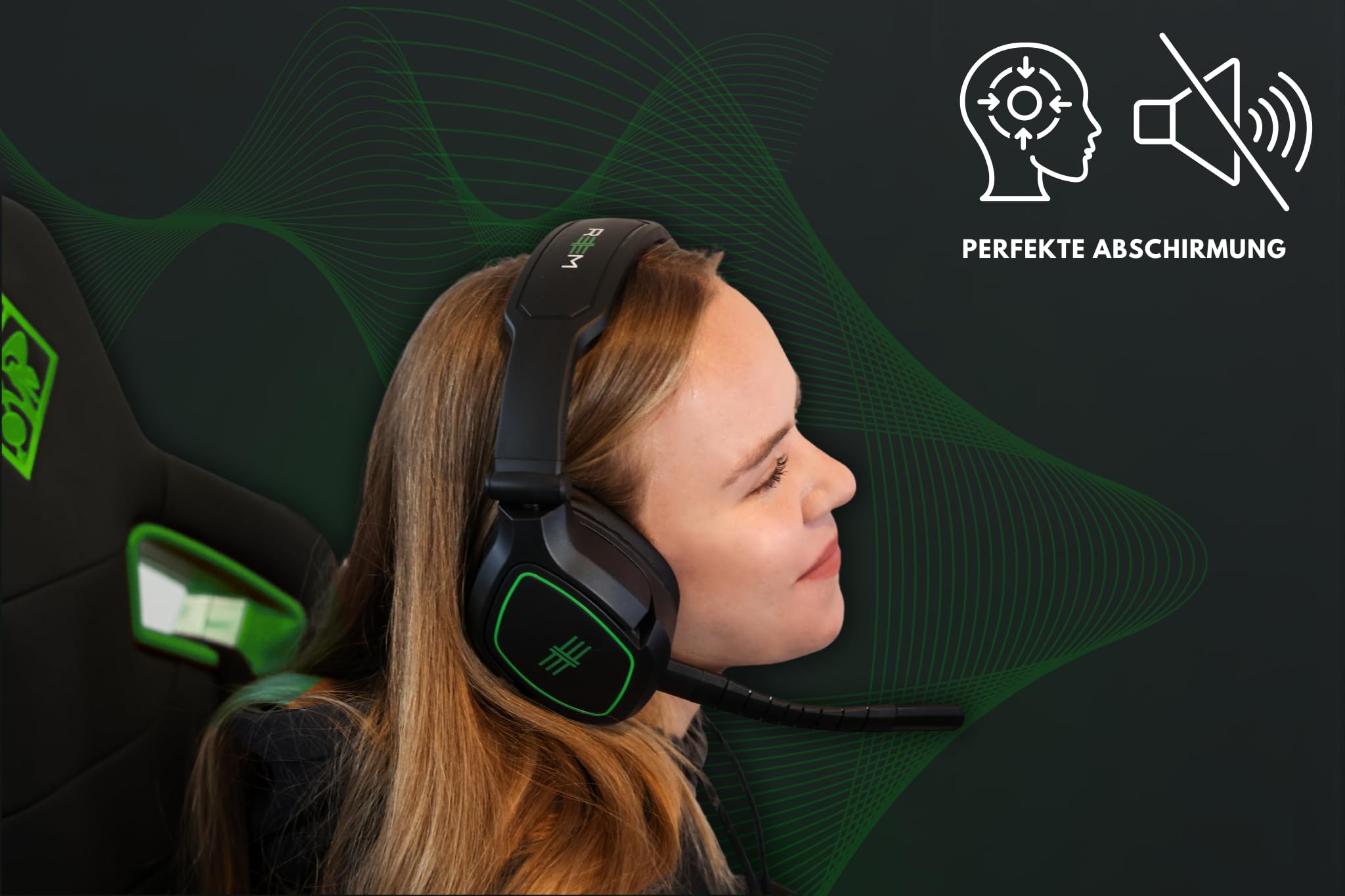 Reem Eagle Wireless Gaming Headset - USB-C 7.1 Virtual Surround Sound Headphones with 2.4GHz Wireless, Active Noise Cancelling - Compatible with PS5, PS4, Nintendo Switch, PC & Mobile - Includes Carry Case (White) - Perfect for Competitive Gaming, Streaming & Online Meetings