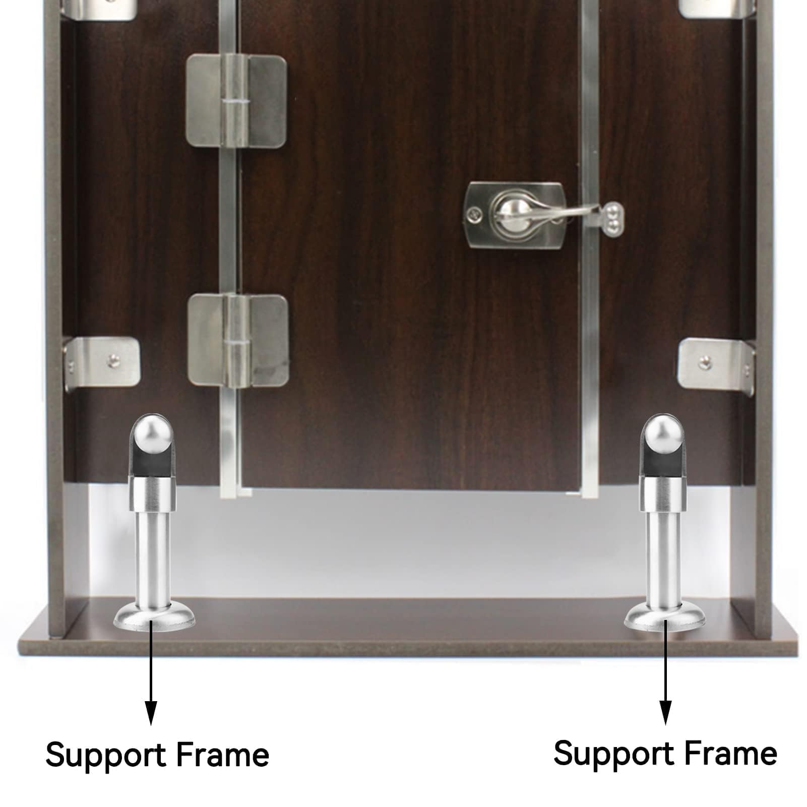 Stainless Steel Toilet Partition Feet - Restroom Hardware for Public Bathrooms