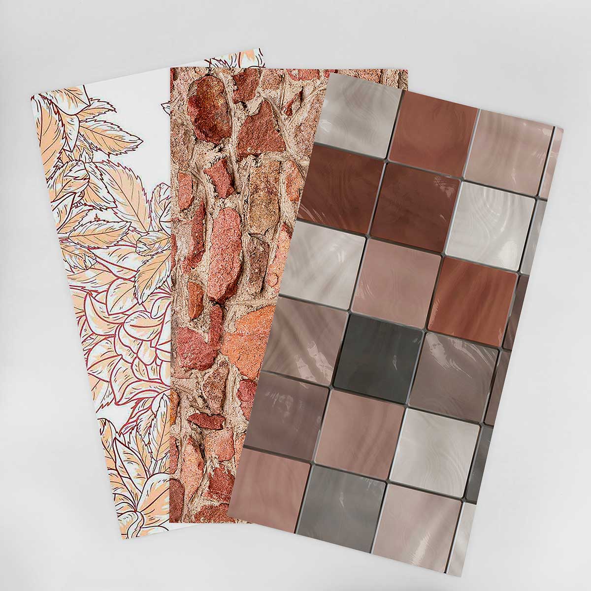 Red and Orange Bathroom Wallpaper Sample - Waterproof Peel & Stick Wallpaper for Bathroom Decor - Perfect for Accent Walls, Powder Rooms, and Small Spaces