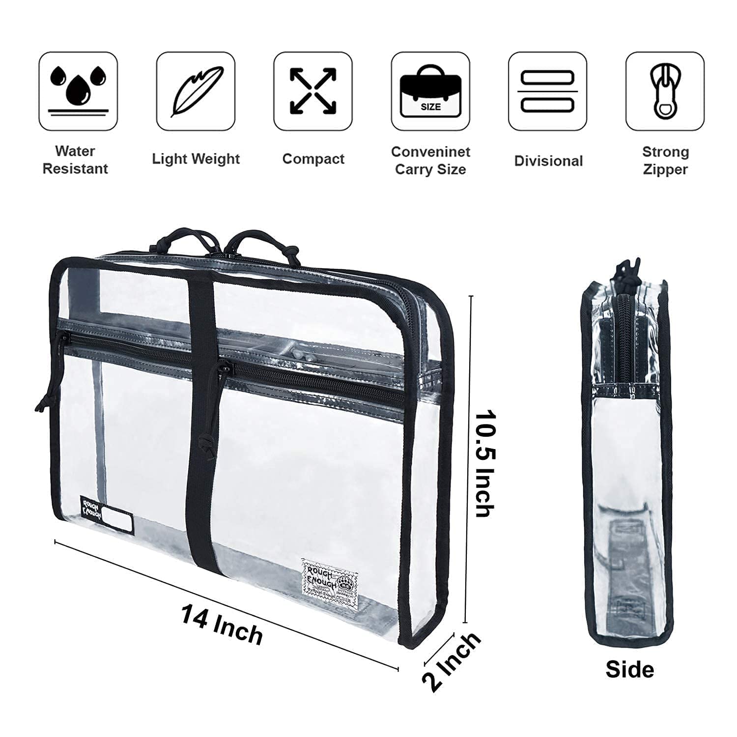 Clear Plastic Document Bags - Heavy Duty File Folders Organizer Set for Office, School & Home Organization | Waterproof & Durable Storage Solution