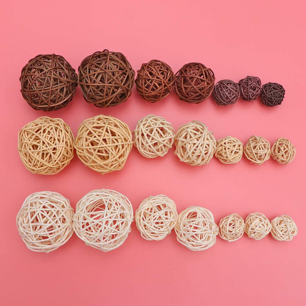 18pcs Natural Grapevine Balls for DIY Aromatherapy, Wedding Decor, Vase Filler, and Home Centerpieces - Perfect for Rustic Weddings, Boho Home Decor, and Table Scatter Arrangements