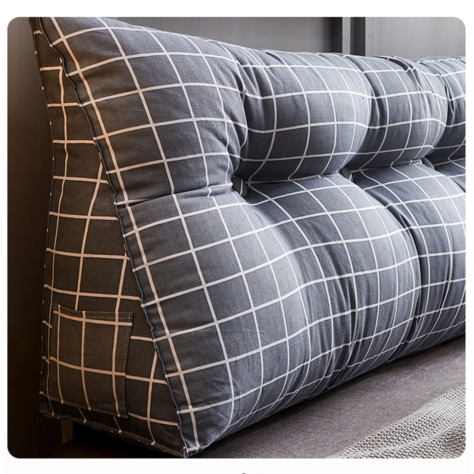 Triangular Reading Pillow - Queen, Twin & King Size Wedge Cushion with Thick Support for Daybeds, Backrest & Lumbar Comfort | Perfect for Reading in Bed, Watching TV, or Relaxing on a Daybed