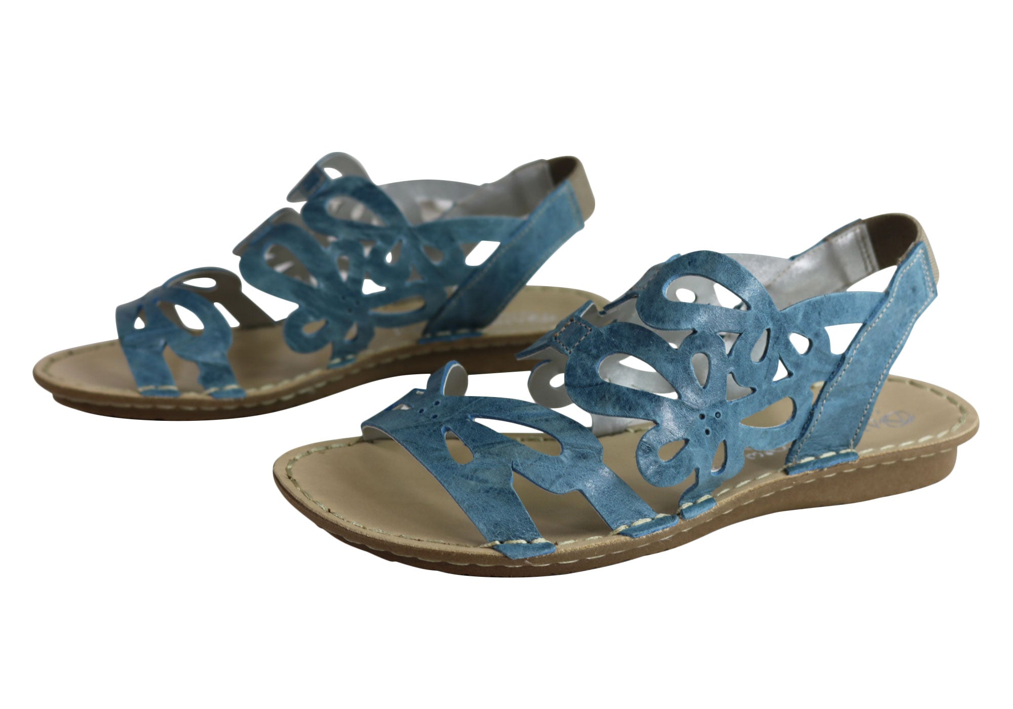 Andacco Desiree Women's Comfortable Flat Leather Sandals - Handmade in Brazil - Perfect for Beach, Vacation & Summer Outfits