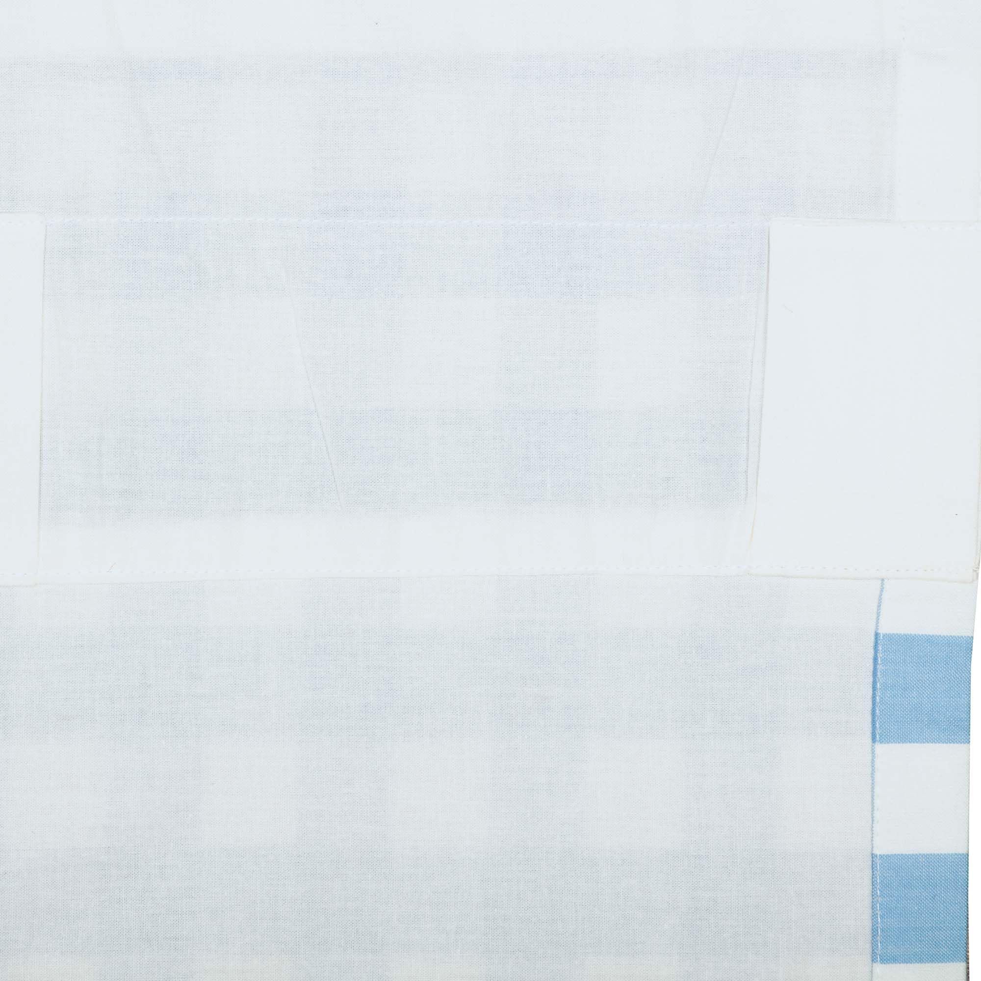 Annie Blue Buffalo Check Farmhouse Ruffled Tier Kitchen Curtain Set 24x36 - Rustic Country Style Window Treatment for Kitchen, Dining Room & Cabin Decor
