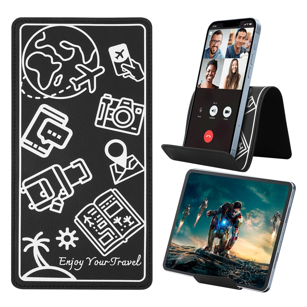 Flex Flap Cell Phone Holder & Flexible Stand for Airplane Travel - Adjustable Phone Mount for In-Flight Use, Video Calls, Reading Books | Perfect Travel Essential for Flying, Working & Entertainment