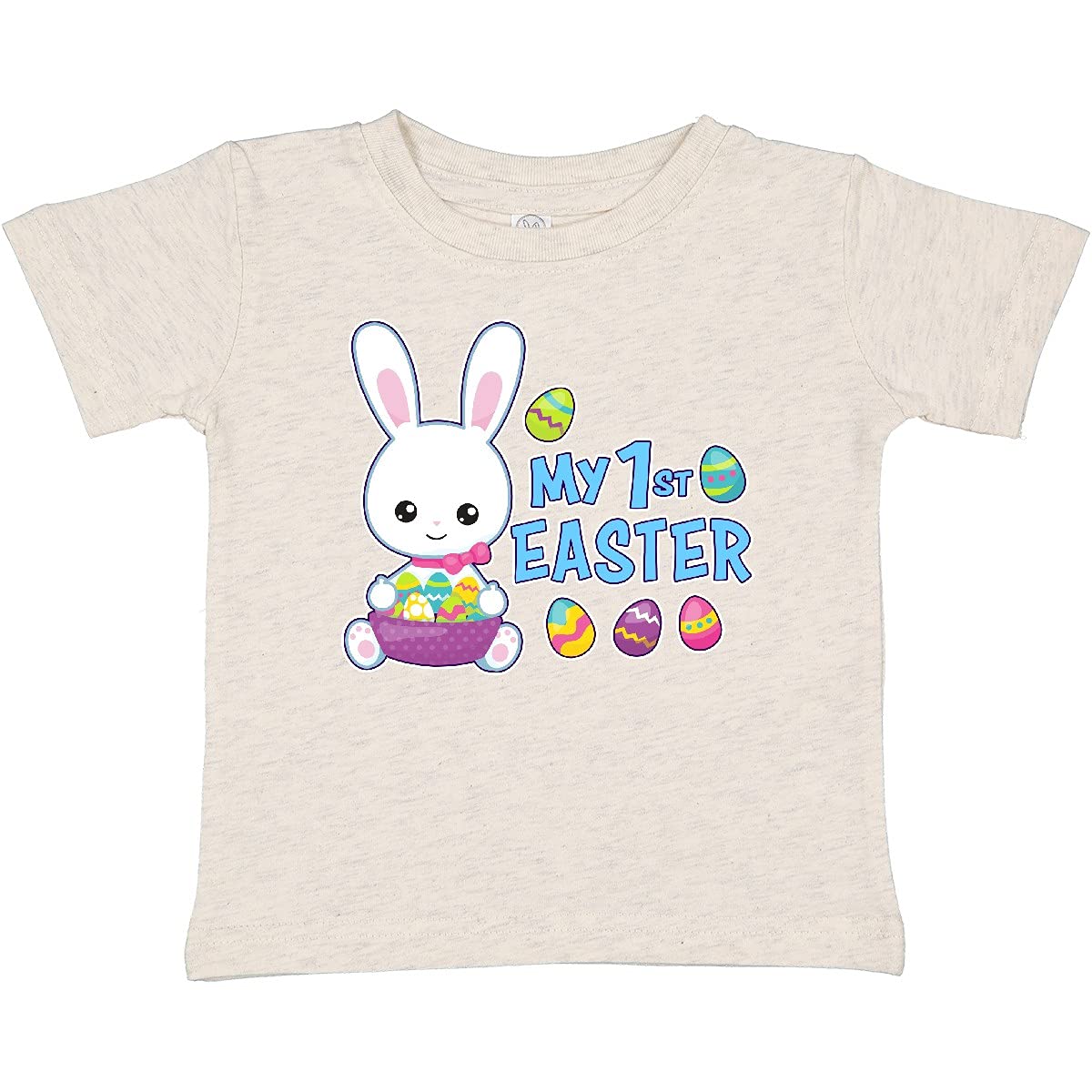 My 1st Easter with Bunny & Basket Baby T-Shirt - Cute Easter Outfit for Infants & Toddlers - Perfect for Easter Photos, Egg Hunts & Family Celebrations