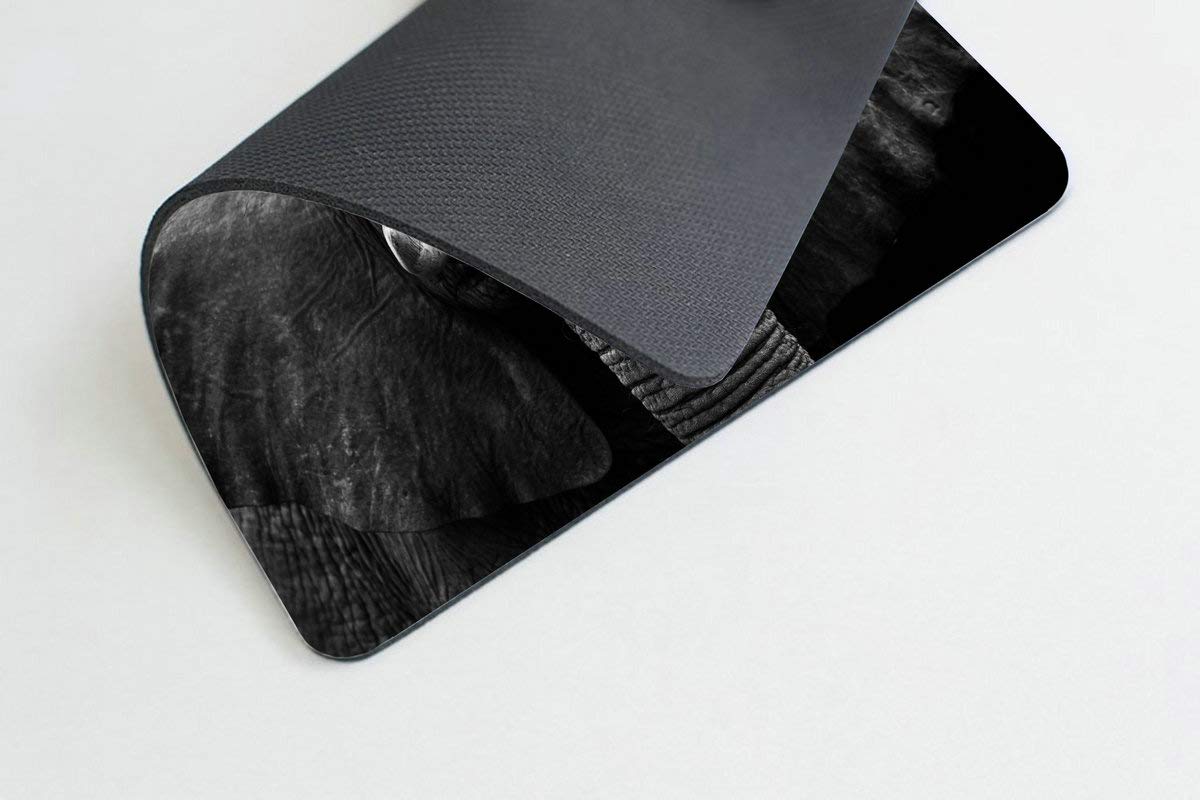 Smooffly Elephant Non-Slip Rubber Gaming Mouse Pad - Large Rectangle Computer & Laptop Mousepad for Office, Work, and Gaming - Cute Animal Design for Home & Workspace