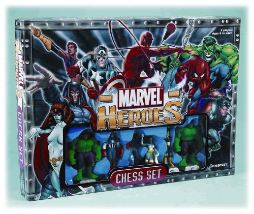 Marvel Superheroes Chess Set - Collectible Avengers & X-Men Chess Pieces for Game Night & Gifts