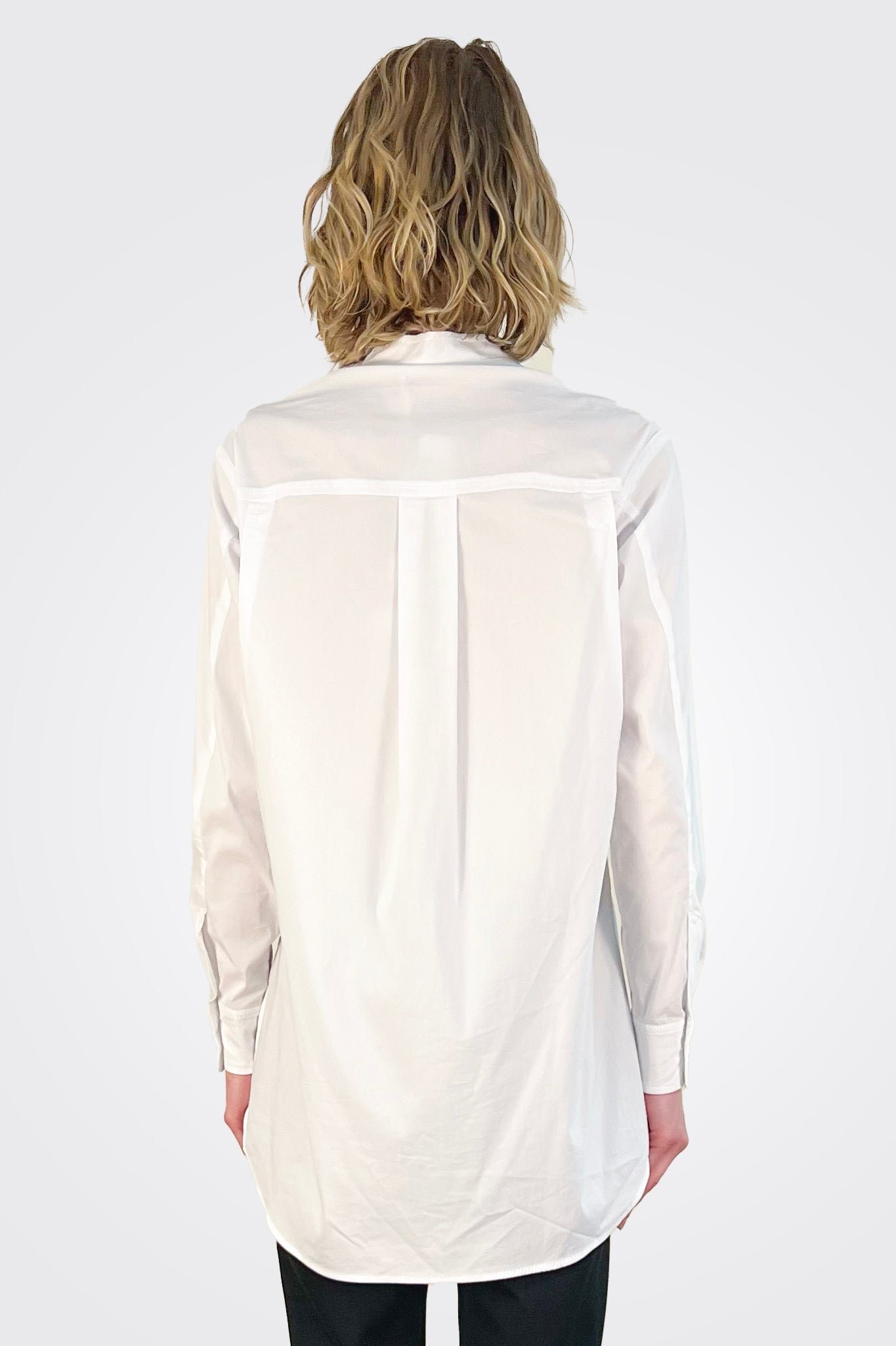 Double Pocket Blouse for Women - White Button Down Shirt - Office Wear & Casual Outfit - Perfect for Work, Business Meetings & Everyday Style