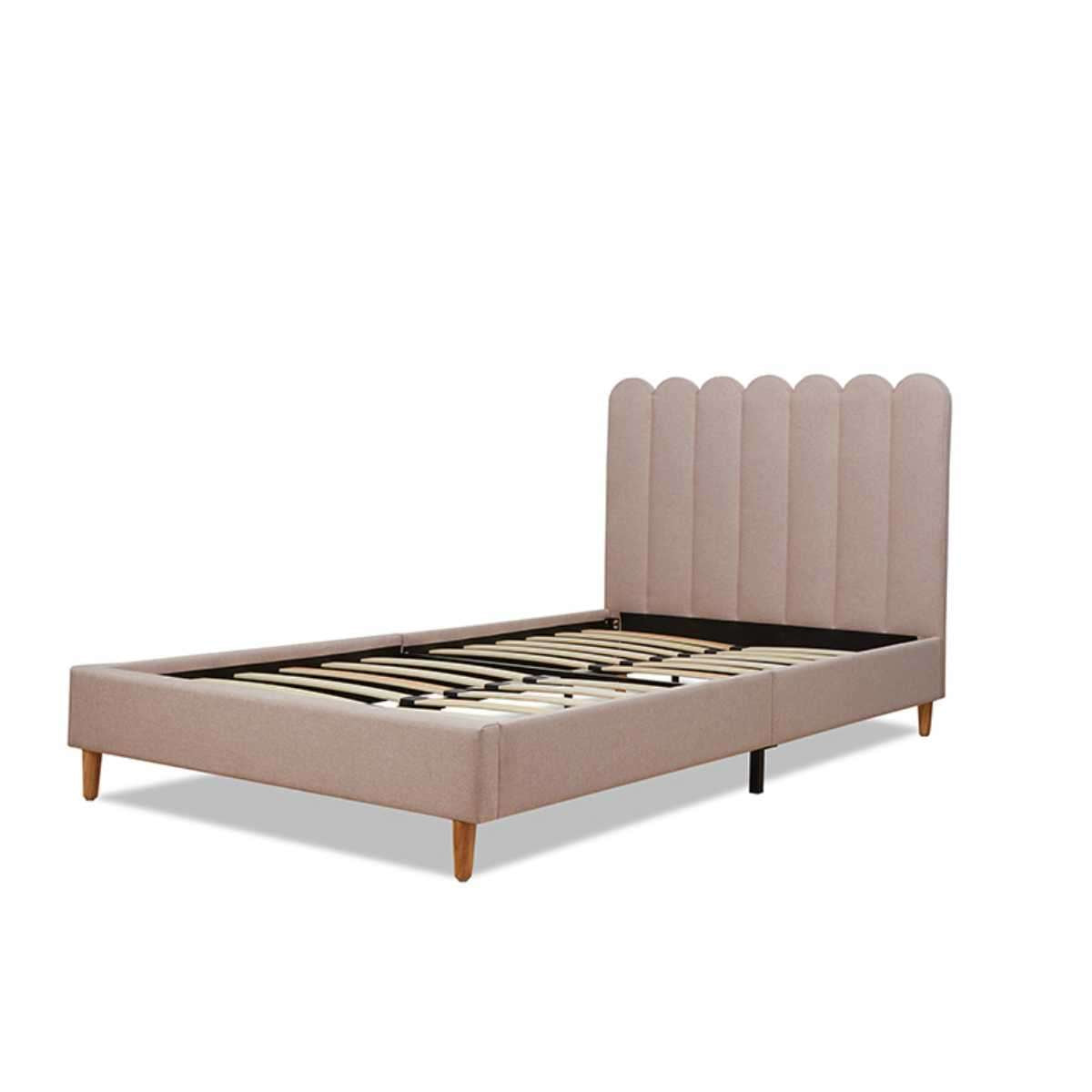 Fiona King Single Bed Frame in Dusty Pink - Perfect for Kids Rooms, Guest Beds & Small Spaces