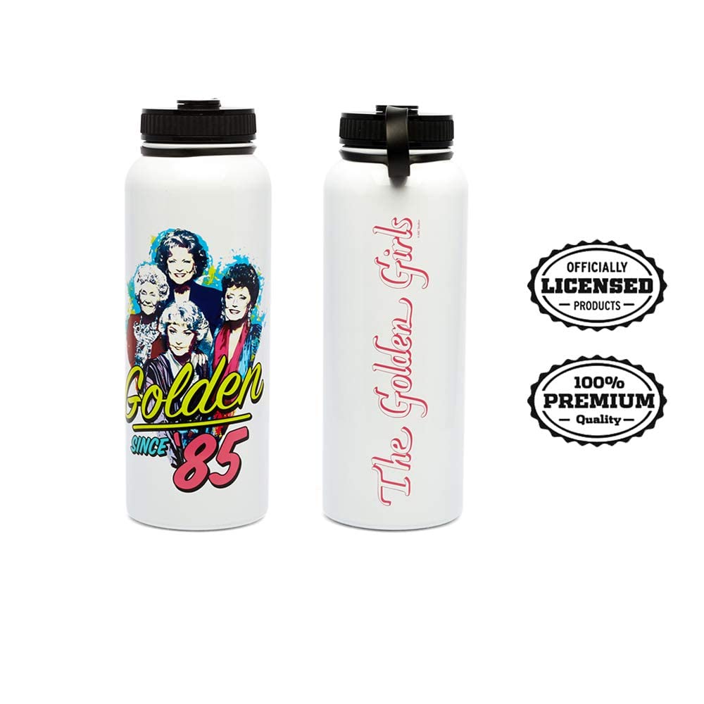 Just Funky Golden Girls Stainless Steel Water Bottle - Golden Since 85, Durable & Stylish for Gym, Office & Outdoor Adventures
