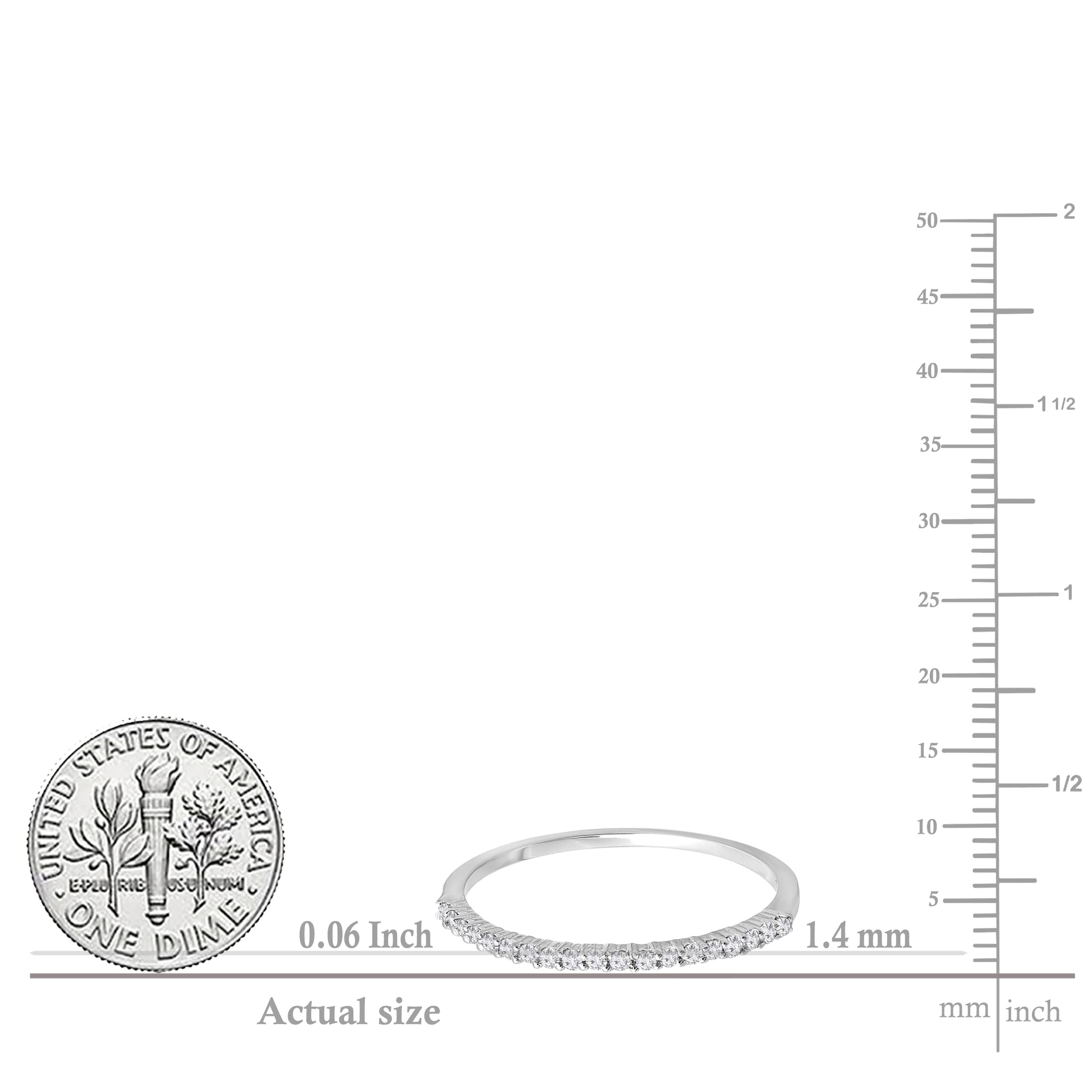 Dazzlingrock 10K Solid Gold Round Diamond Ring for Women - 0.15 CTTW Anniversary Wedding Band, Stackable Ring for Everyday Wear & Special Occasions