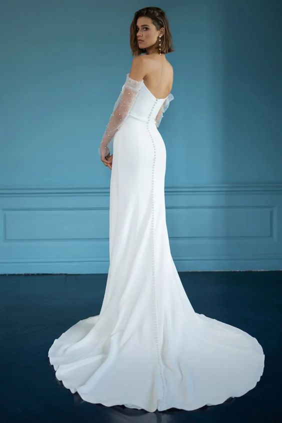 Jenny Yoo Alexandra Wedding Dress - A-Line Lace Bridal Gown without Slit for Church Ceremony & Formal Occasions