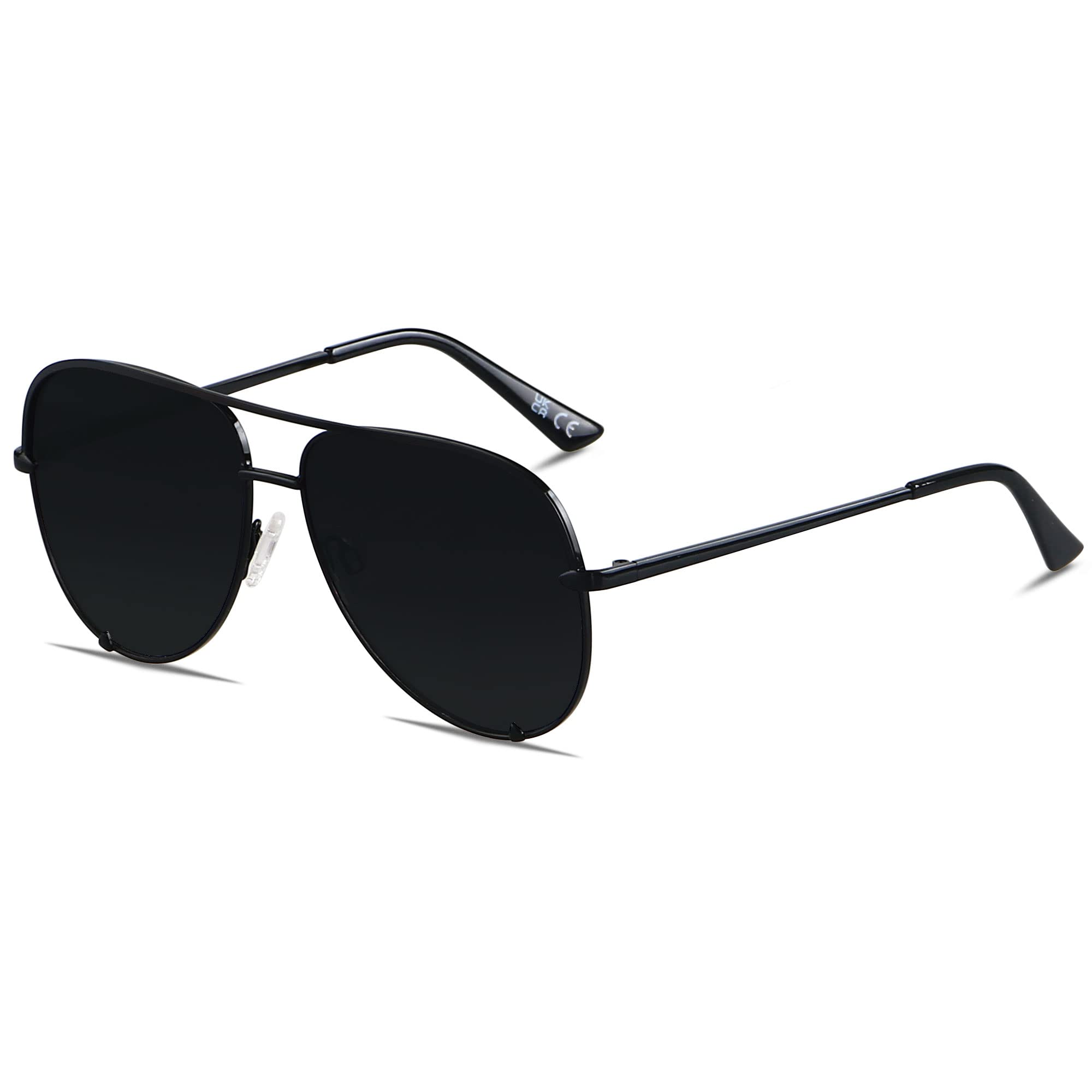 ANDWOOD Oversized Aviator Sunglasses for Women & Men - UV400 Protection Polarized Fashion Sunglasses - Perfect for Driving, Beach & Outdoor Activities