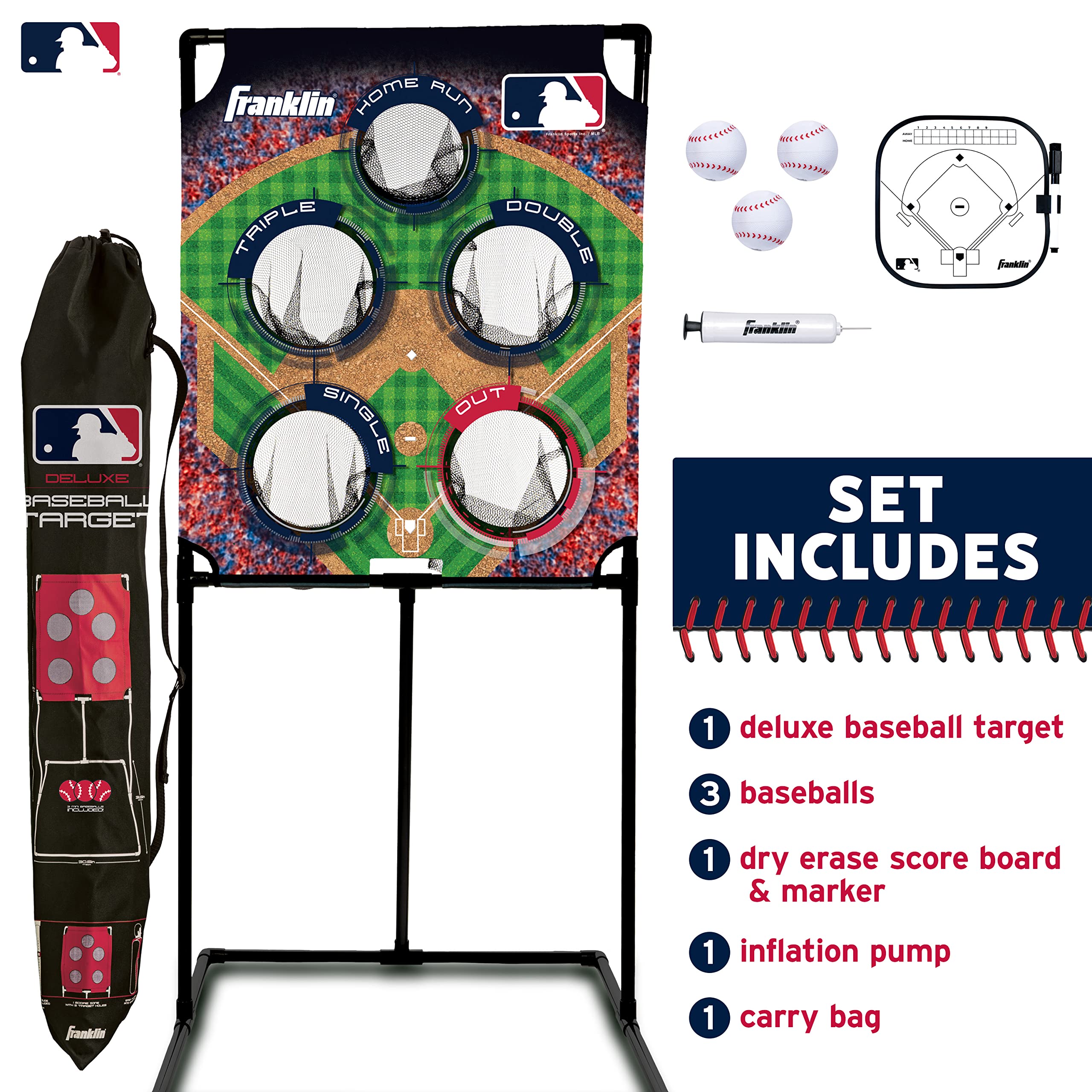 Franklin Sports Football & Baseball Target Toss Game Set for Kids - Indoor & Outdoor Throwing Practice with Mini Balls & Targets - Perfect for Backyard Play, Birthday Parties & Family Game Night