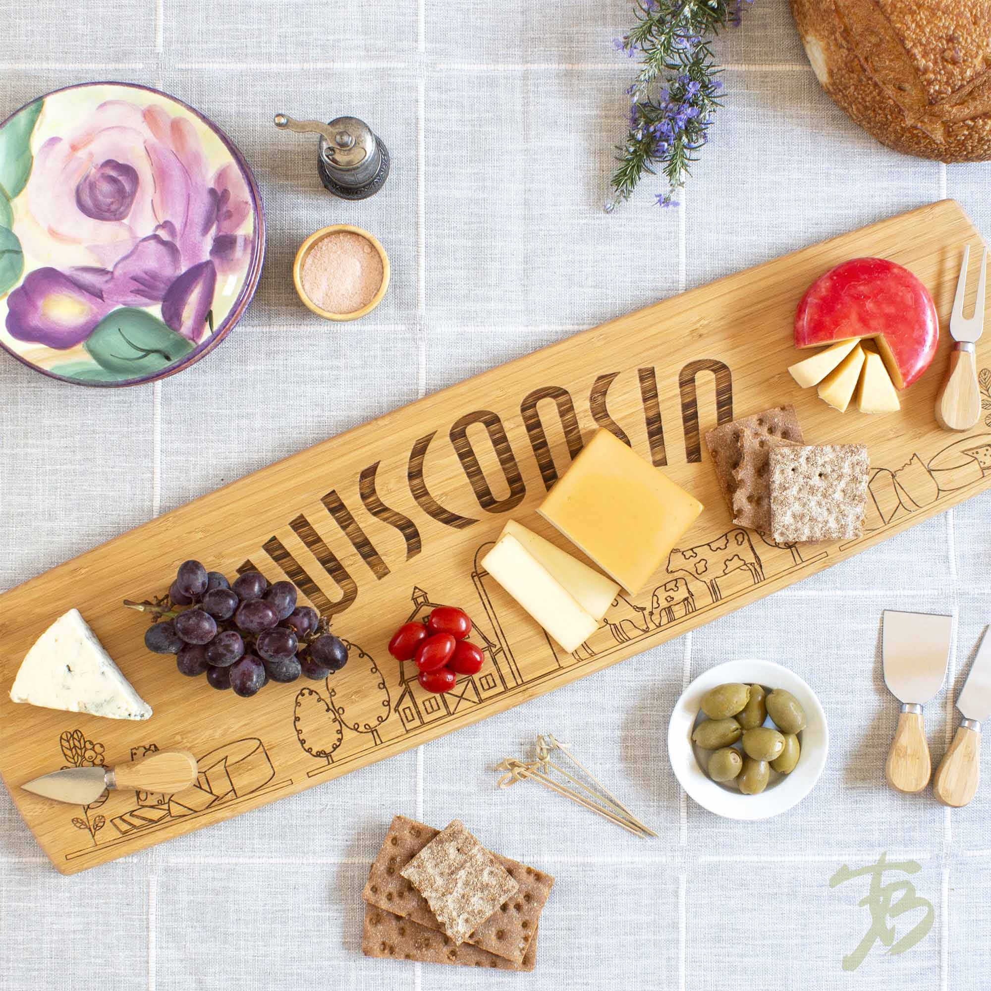 Wisconsin Engraved XL Charcuterie Board - 30