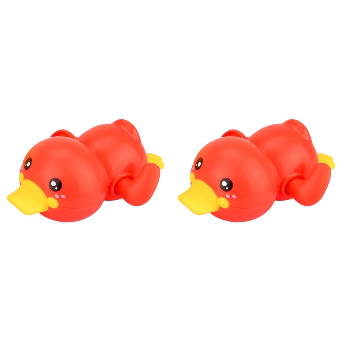 Toyvian 2 Pack Wind-Up Bath Duck Toys for Babies - Cute Clockwork Floating Duck Bath Toys for Toddlers & Kids - Perfect for Bathtime Fun, Baby Showers & Sensory Play