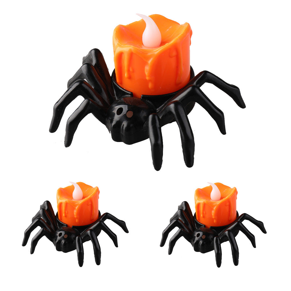 Spooky Halloween Spider Candlestick Decorations - Gothic Candle Holders for Halloween Party, Home & Table Decor - Perfect for Haunted House, Pumpkin Patch & Trick-or-Treat Decor